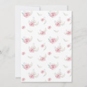 Baby Girl Aquarelle Bébé Douche Invitations (Dos)