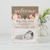 Baby Girl Automne Automne Cartes Faire-part de nai (Debout devant)