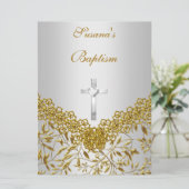 Baby Girl Baby Boy Baptism Invitation (Debout devant)