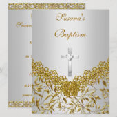 Baby Girl Baby Boy Baptism Invitation (Devant / Derrière)