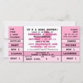 Baby Girl Baby shower Concert Billet Invitation (Devant)