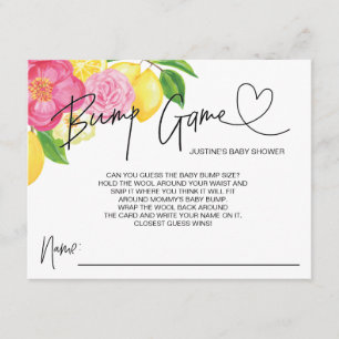 Baby Girl Baby shower Game Bump Cards Informatiekaartje