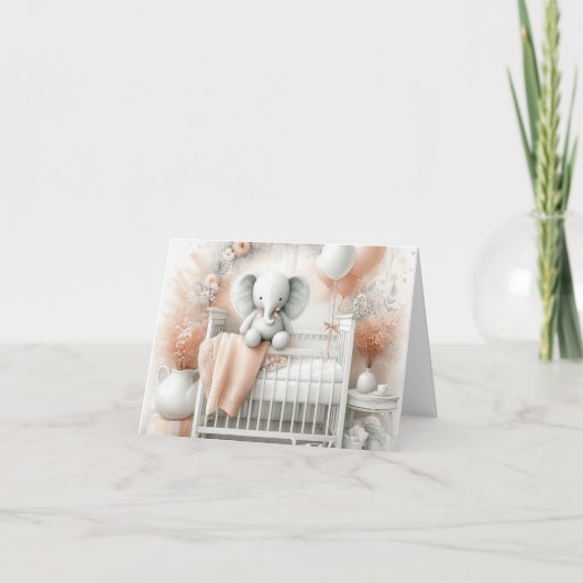 Baby Girl Baby shower Invitation Feestdagen Kaart (Voorkant)