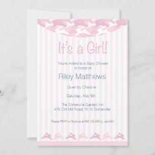 Baby Girl Baby shower Invitation Kaart