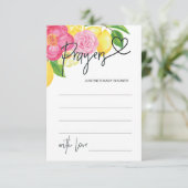 Baby Girl Baby shower Jeu Carte de prière Coeur (Debout devant)