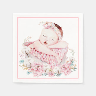 Baby Girl Baby shower Paper Napkins Servet