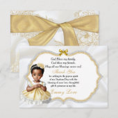 Baby Girl Baptism Christening Communion Merci (Devant / Derrière)