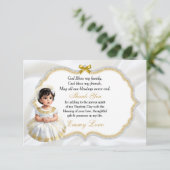 Baby Girl Baptism Christening Communion Merci (Debout devant)