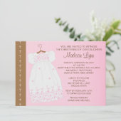 Baby Girl Baptism/Christening Inture Kaart (Staand voorkant)