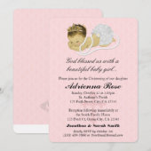 Baby Girl Baptism Christening Invitations PINK 179 (Devant / Derrière)