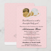 Baby Girl Baptism Christening Invitations PINK 180 (Devant / Derrière)