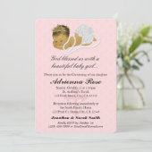 Baby Girl Baptism Christening Invitations PINK 180 (Debout devant)