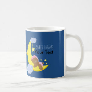 Baby Girl Bear Lune Stars SWEET RÊVES Coffee Mug