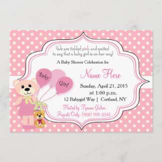 Baby Girl Beer Baby shower Kaart