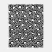 Baby Girl Black en White Swan Pattern Fleece Deken (Voorkant)