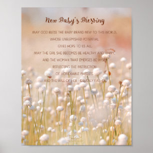 Baby Girl Blessing Wall Decor Poster