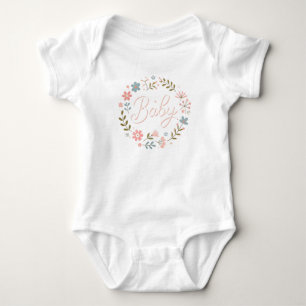 Baby Girl - Bloemen "Baby" Design Romper