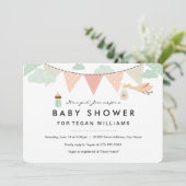 Baby Girl Bunting | Invitation baby shower (Debout devant)