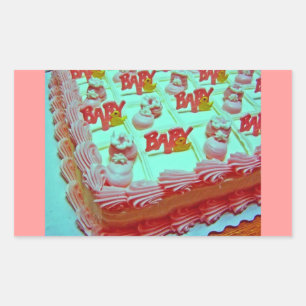 Baby Girl Cake Rechthoekige Sticker