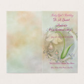 Baby Girl Carte Plat d'anniversaire 1sr (Outside Unfolded)