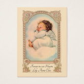 Baby Girl Catholic Funeral Memorial Holy Card - (Devant)