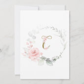 Baby Girl Christening Baptism Faire-part (Dos)