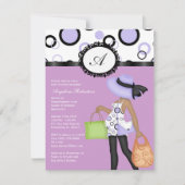 Baby Girl Cute Baby shower Invites Kaart (Voorkant)