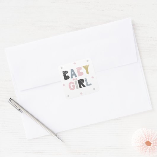 Baby Girl Cute Girly Sticker (Envelop)