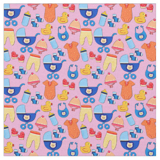 Baby Girl Design op Roze Stof