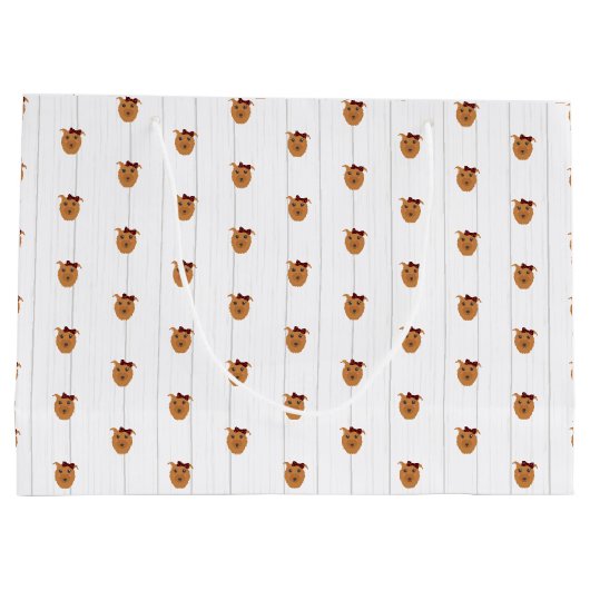 Baby Girl Dog Maroon Groot Cadeauzakje (Achterkant)