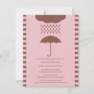 Baby Girl Douche rose Invitation
