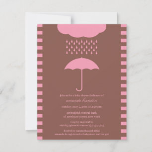 Baby Girl Douche rose Invitation