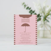 Baby Girl Douche rose Parapluie Invitation (Debout devant)