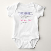 Baby Girl eerste Java-programma Romper (Voorkant)