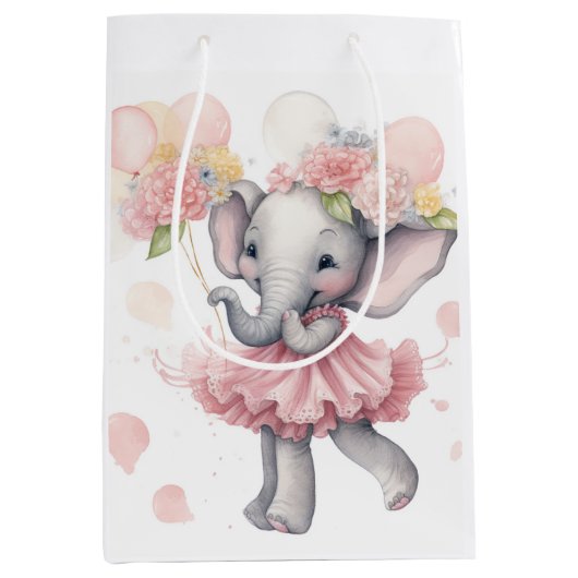 Baby Girl Elephant Cadeau Sac (Devant)