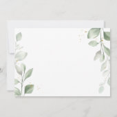 Baby Girl Elephant Feuilles Baby shower Invitation (Dos)