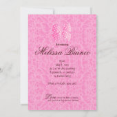 Baby Girl Faire-part Gâteau Pops rose V (Dos)