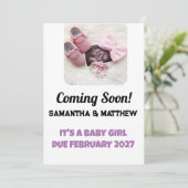 Baby Girl Faire-part Ultrasound (Debout devant)