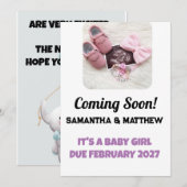 Baby Girl Faire-part Ultrasound (Devant / Derrière)