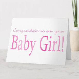 Baby Girl-felicitaties Kaart