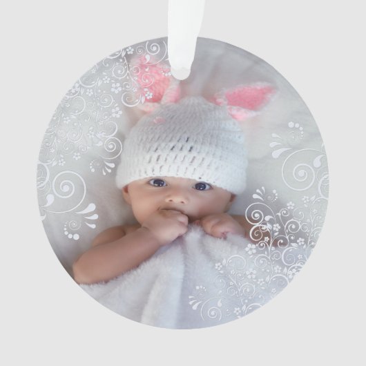 Baby Girl First Christmas Photo (devant)
