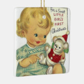 Baby Girl First Kerstboom Ornament (Rechts)