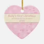 Baby Girl First Kerstversiering Keramisch Ornament (Voorkant)