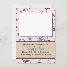 Baby Girl Floral Aankondiging