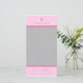 Baby Girl Footprints Faire-part de naissance photo (Debout devant)