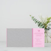 Baby Girl Footprints Faire-part de naissance photo (Debout devant)