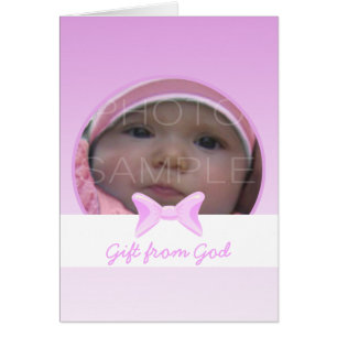 Baby girl Foto Gift van God Roze Bijbelvers