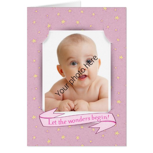 Baby Girl Fotoaankondiging (Voorkant)