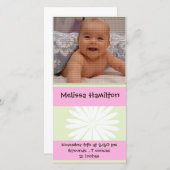 baby girl - fotokaart aankondiging (Voorkant / Achterkant)