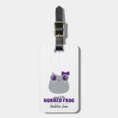 Baby Girl Frog Paars Bag Label Bagagelabel (Voorkant verticaal)